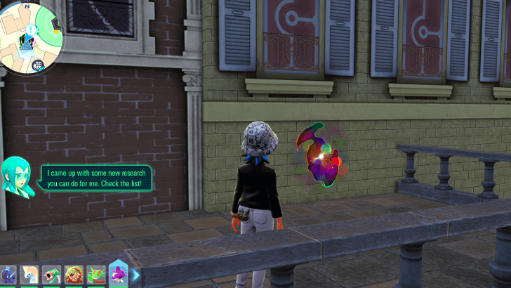 A wild Lucario standing in a purple-tinted Hyperspace Wild Zone environment.