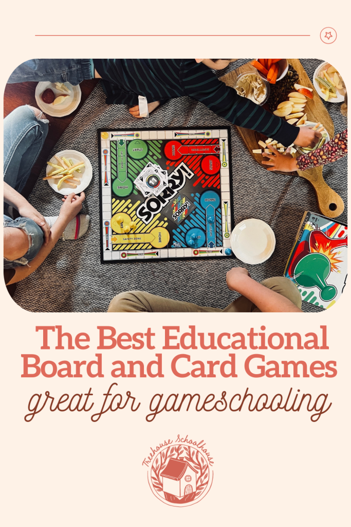 An overhead view of various educational board games for children.