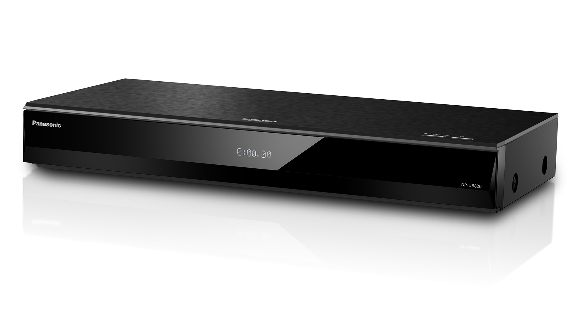 Front view of the Panasonic DP-UB820EB 4K Blu-ray player.