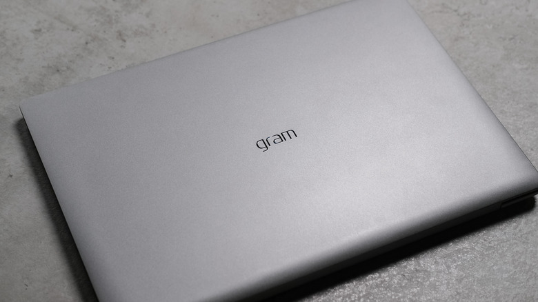 An ultra-slim LG Gram Pro laptop with a magnesium chassis.