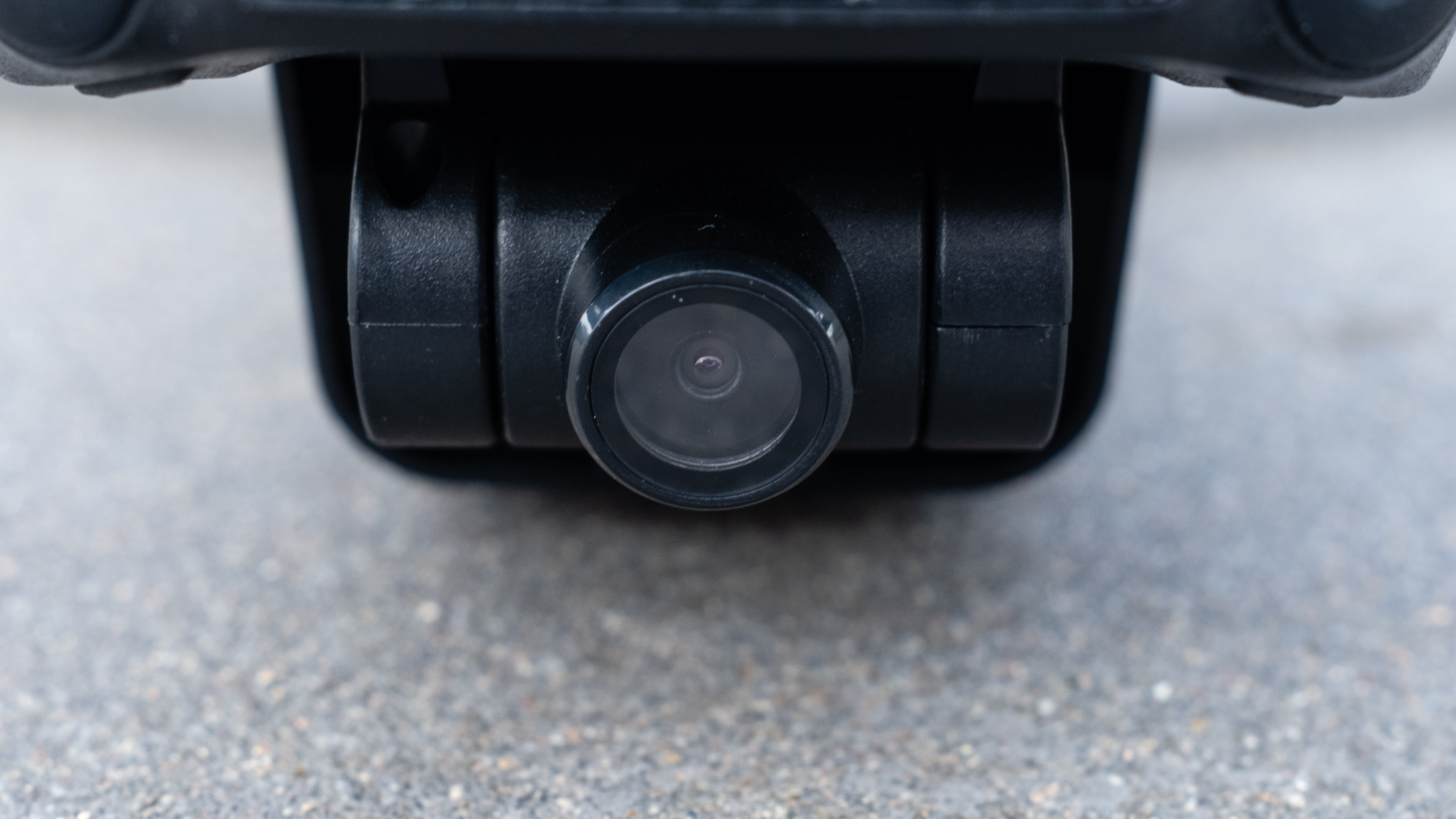 Perspective view of the Ruko U11MINI drone showing its aerodynamic body and sensor placement.