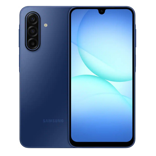 Official render of the Samsung Galaxy A17 5G in blue.