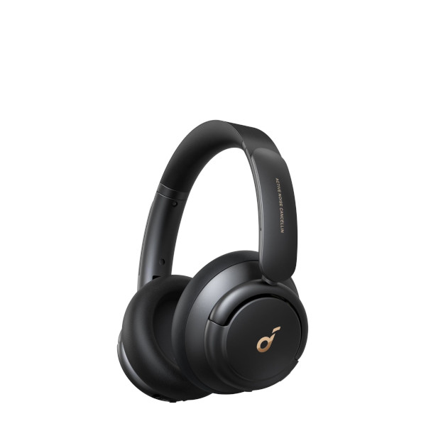 Anker Soundcore wireless headphones featuring a sleek black over-ear design.