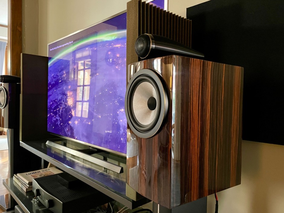 Bowers and Wilkins 705 S3 Signature speaker featuring a distinct top-mounted tweeter design.