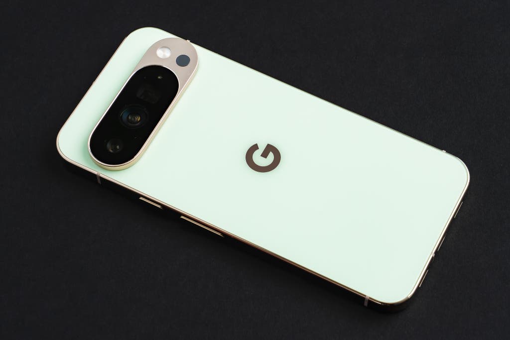 Close-up of the back of the Google Pixel 10 Pro XL focusing on the camera bar sensors.