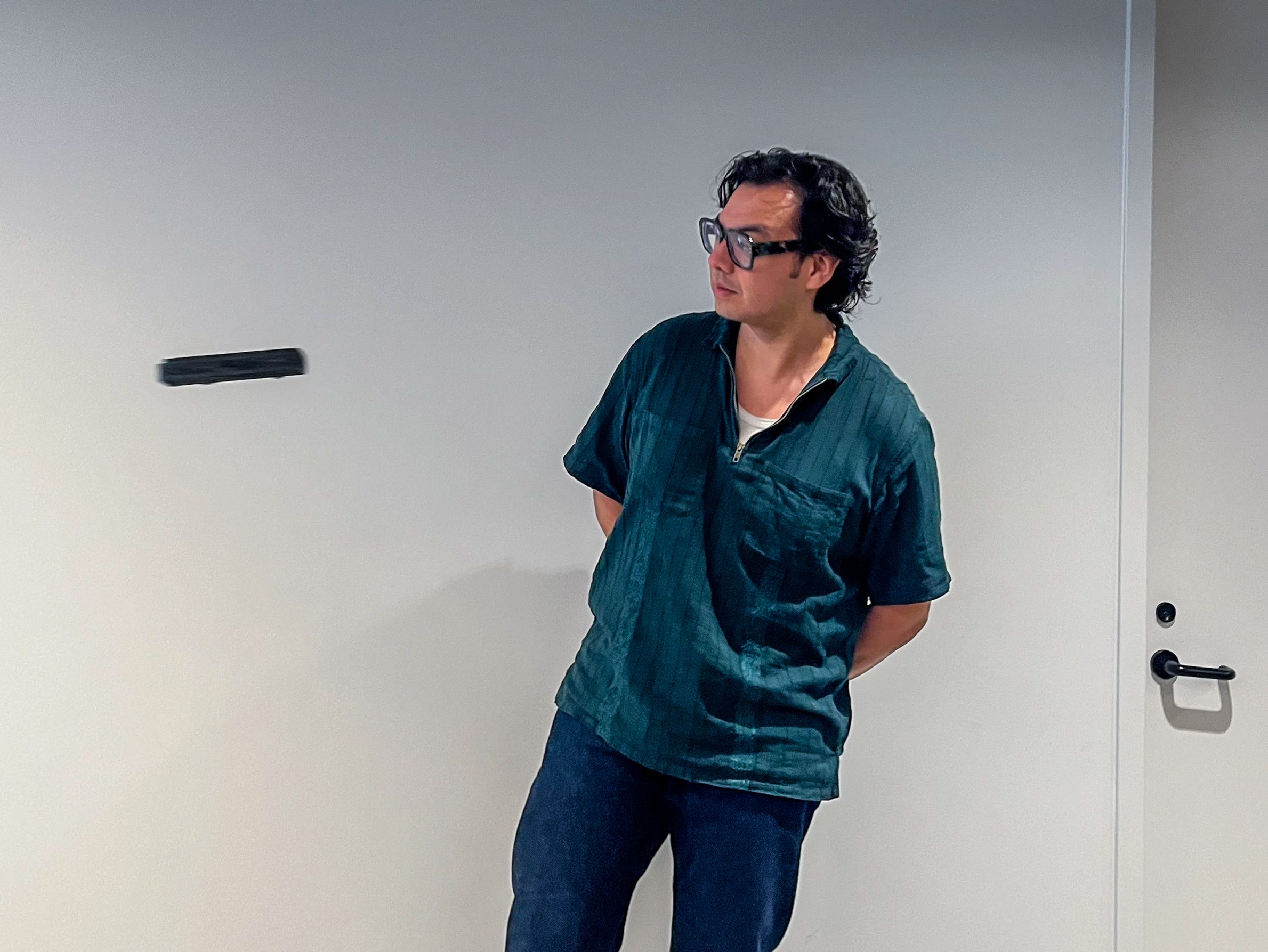 Close-up of the HoverAir X1 drone design.