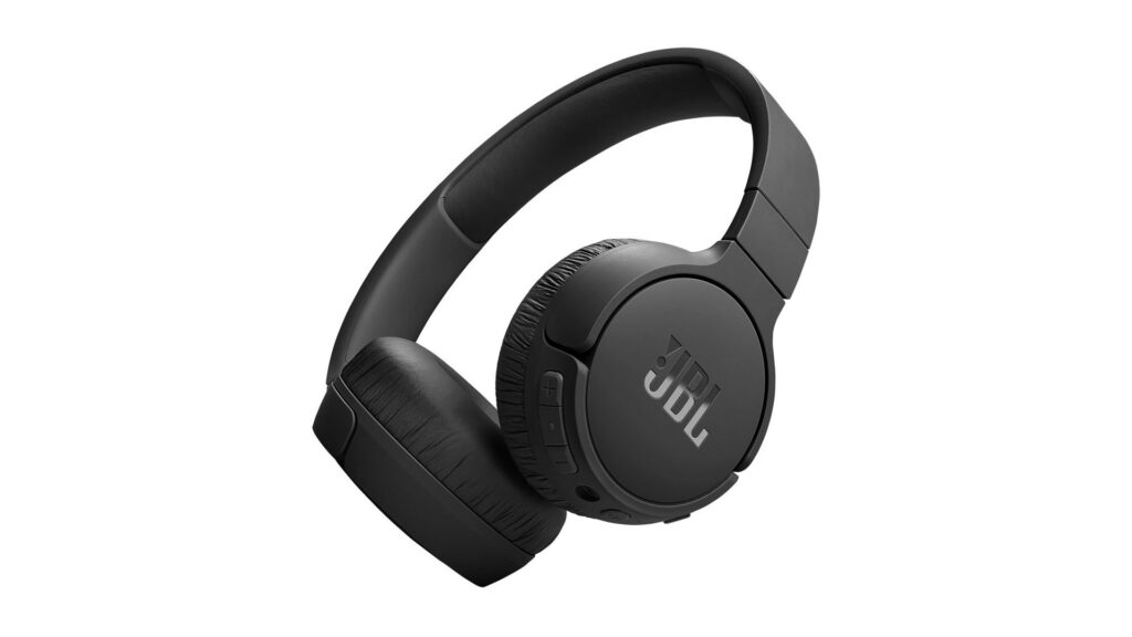 JBL Tune 670NC wireless on-ear headphones in black.