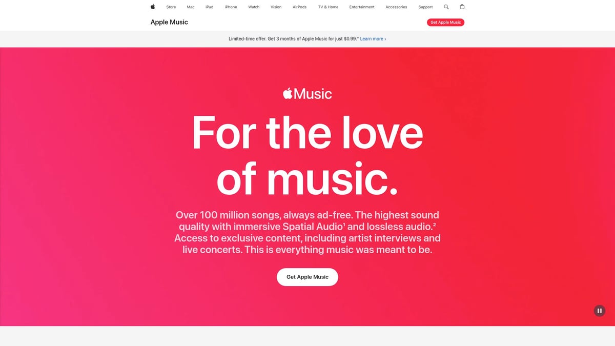 Apple Music interface on a smartphone displaying lossless and spatial audio badges.