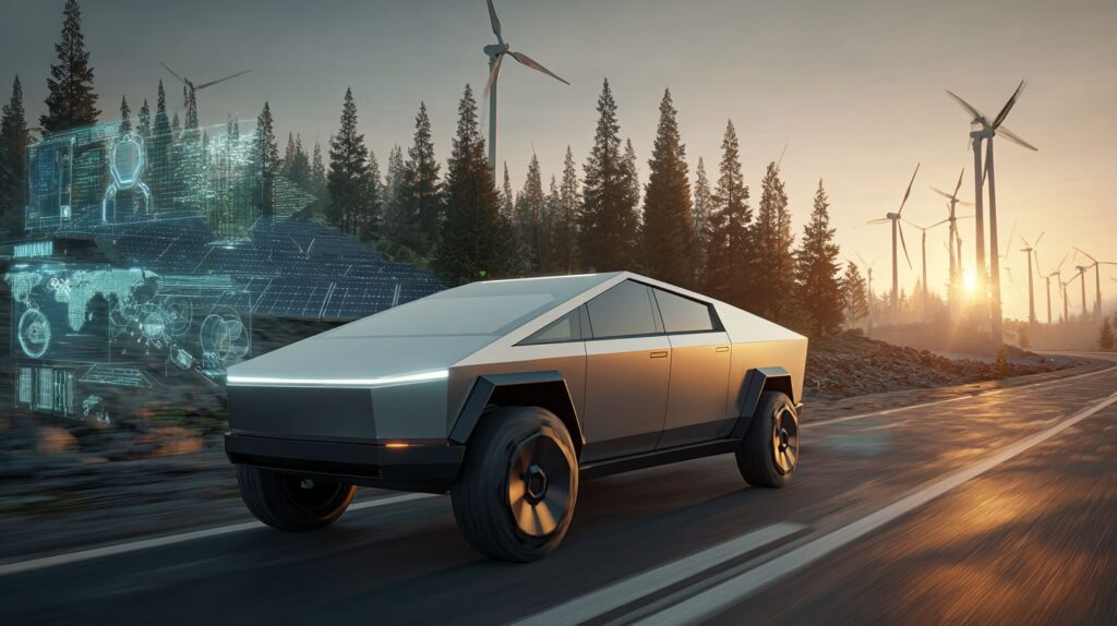 Digital representation of Tesla Full Self-Driving software processing road data