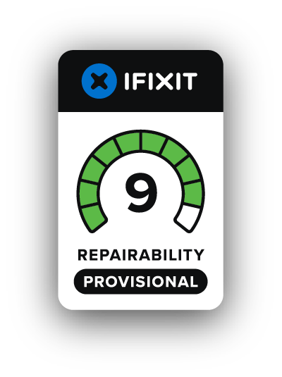 Graphic showing a 9 out of 10 repairability score for the Pixel Watch 4.