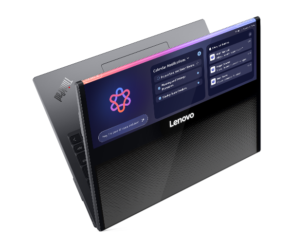 Lenovo ThinkPad Rollable XD Concept laptop with a vertically expanding screen.
