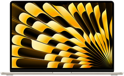 A 15-inch MacBook Air laptop in a dark finish.