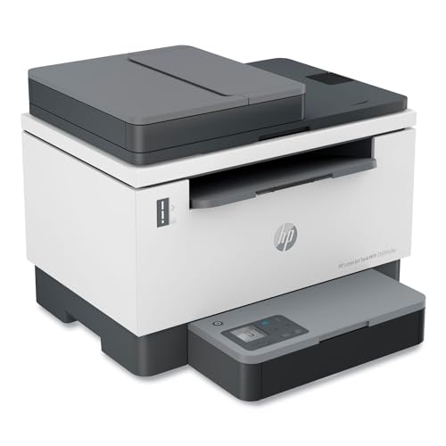 The HP LaserJet Tank MFP 2604SDW monochrome laser printer.