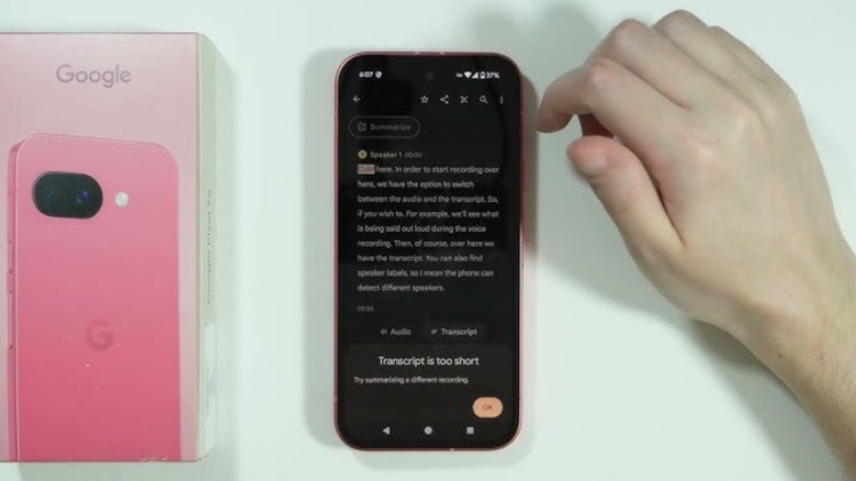 Interface showing the 'Create a summary' button and processing bar in the Pixel Recorder.