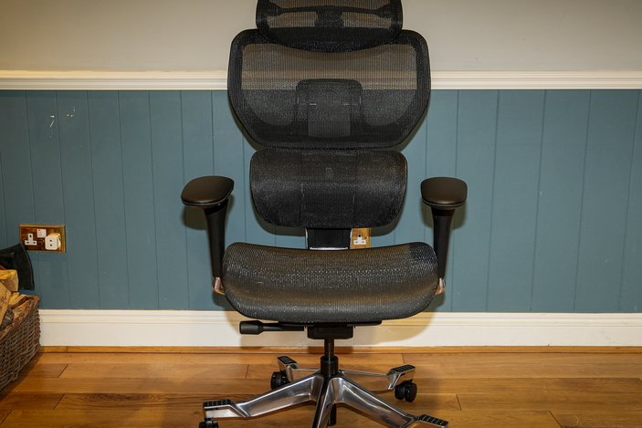 Flexispot C7 Morpher ergonomic office chair highlighting its lumbar support system.