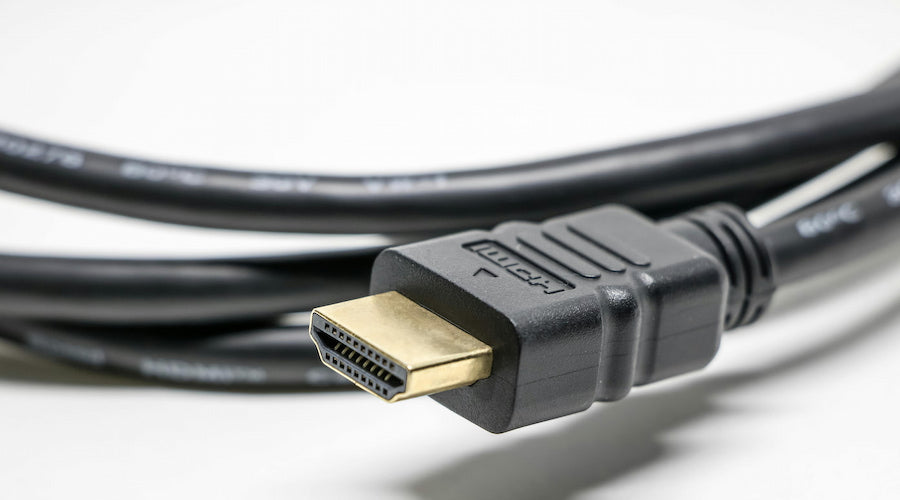 A close-up of a high-speed HDMI 2.0 connector.