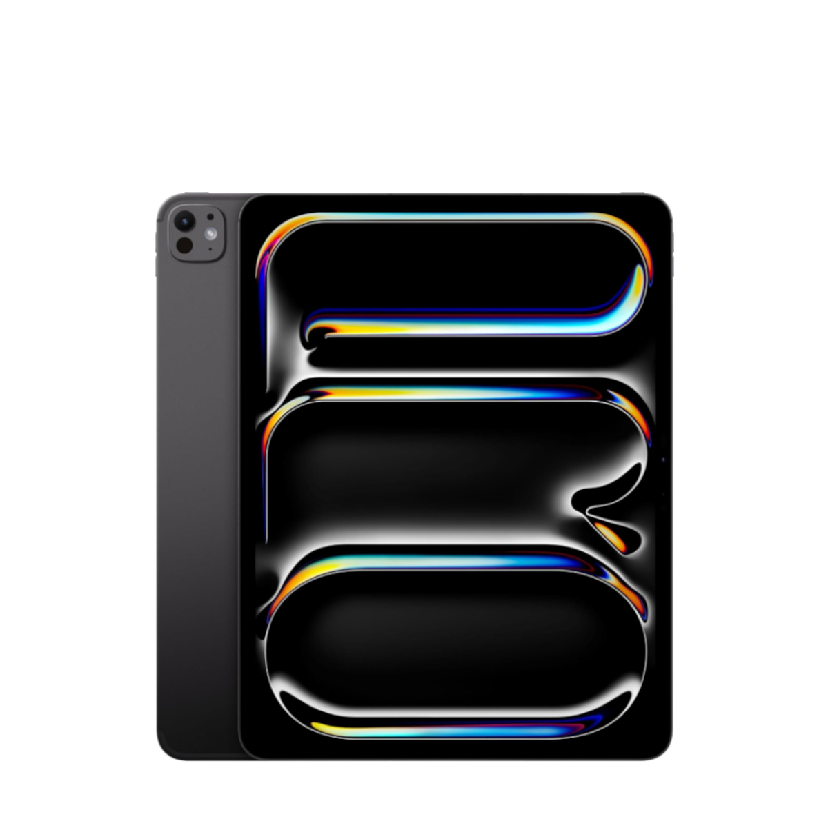 Extreme side profile shot of an ultra-thin iPad Pro model.