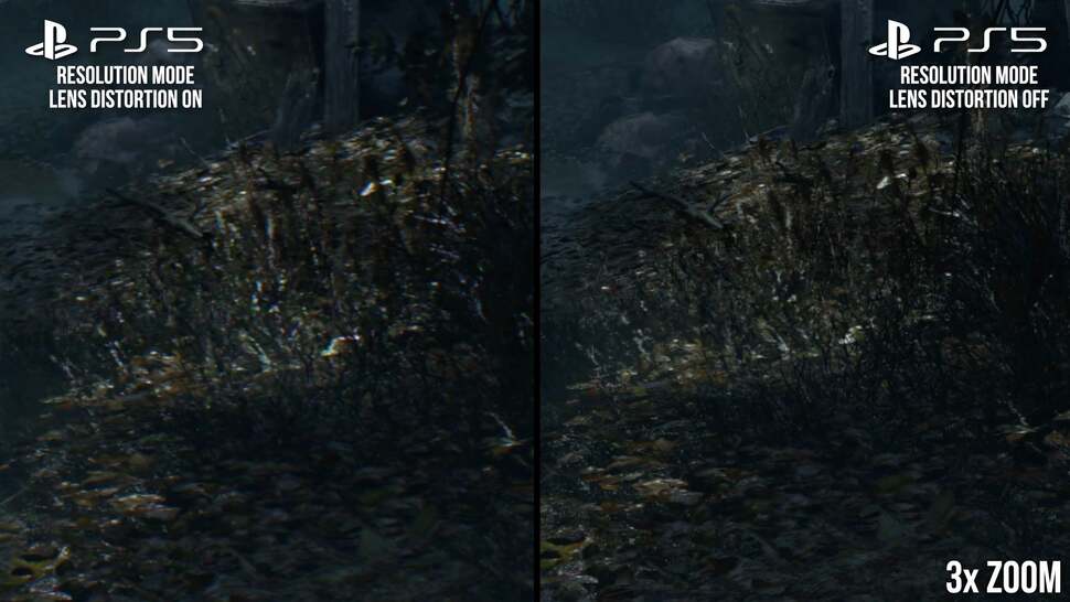 Side-by-side comparison showing the blurred edges of chromatic aberration versus a clean image.