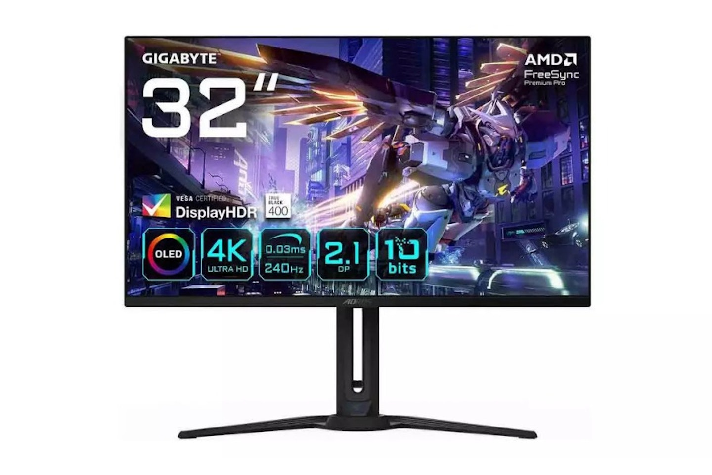 The Gigabyte AORUS FO32U2P 32-inch 4K gaming monitor.