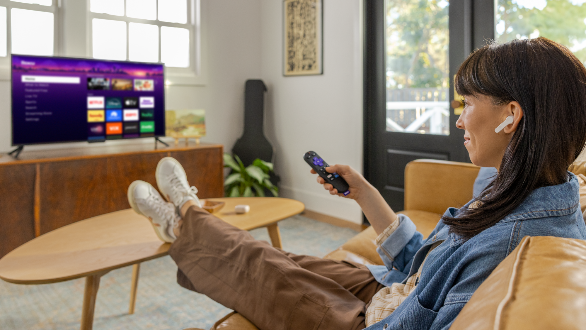 The Roku OS settings menu showing system update and configuration options.