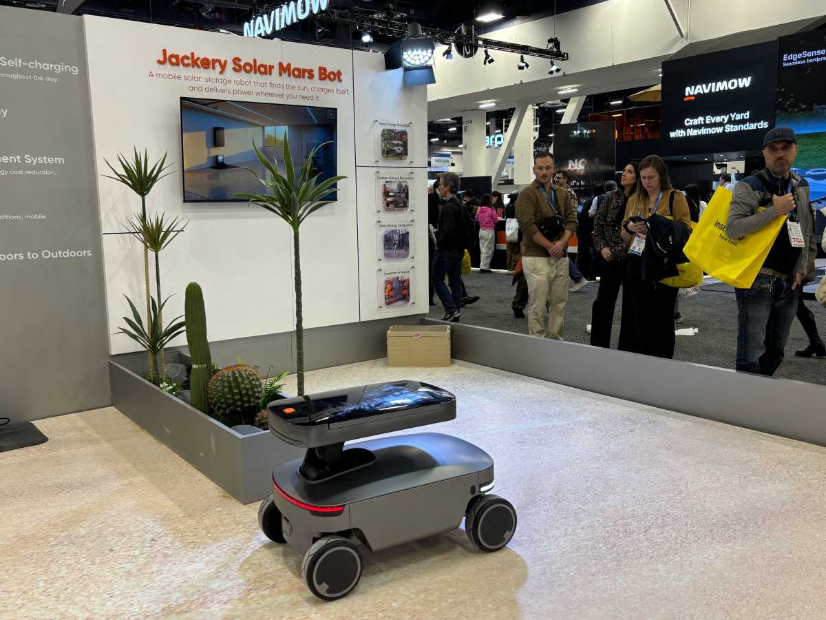 The Jackery Solar Mars Bot autonomous mobile solar power rover.