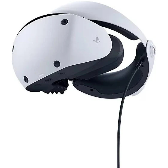 Sony PlayStation VR 2 headset and motion controllers.