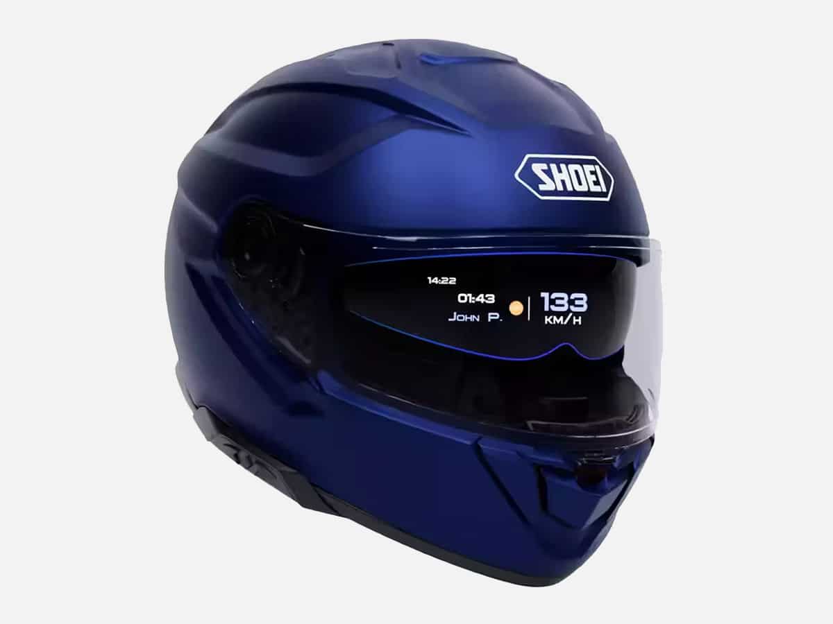 Clean side view of the Shoei GT-Air 3 Smart helmet showing the aerodynamic shell design.