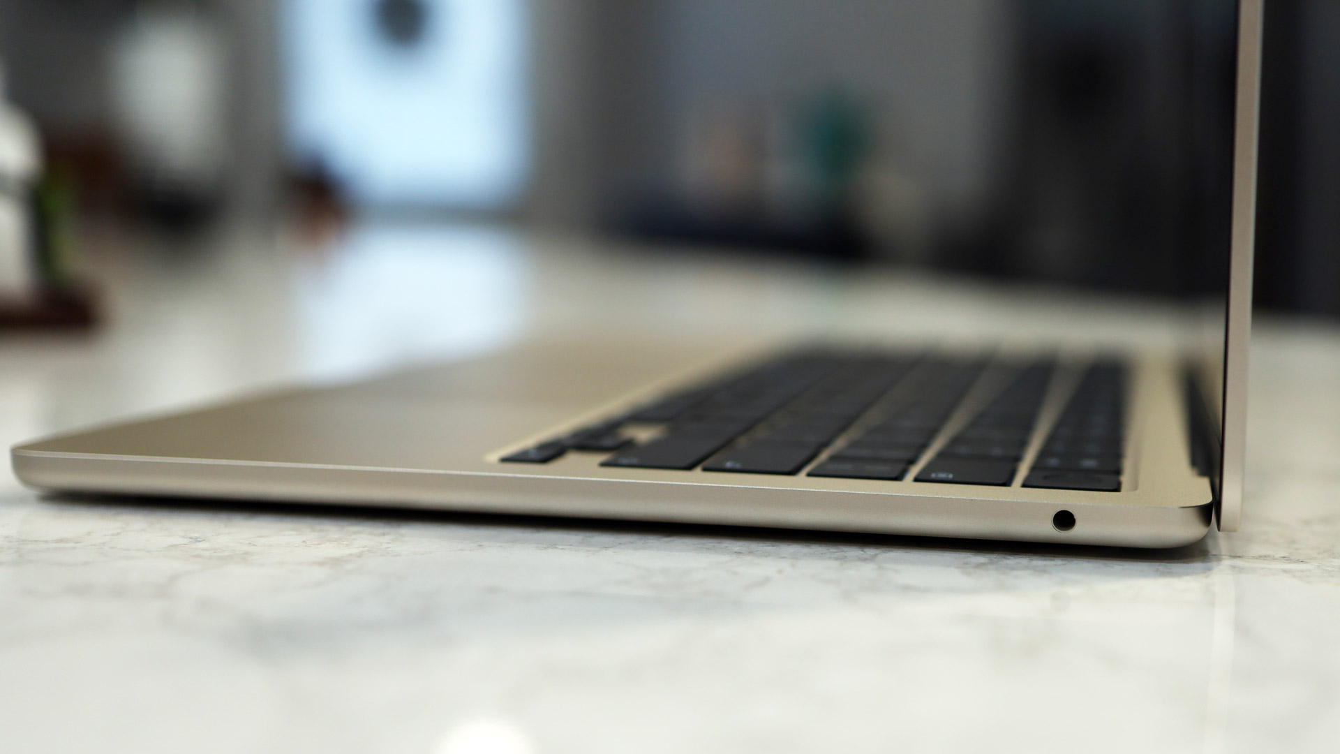 The front display of the M5 MacBook Air showing the notch and high-resolution screen.