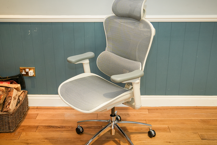 The Sihoo Doro C300 ergonomic office chair in a bright room.