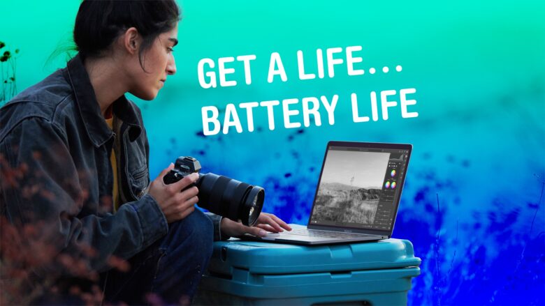 An X-ray style internal render of the MacBook Pro battery layout.