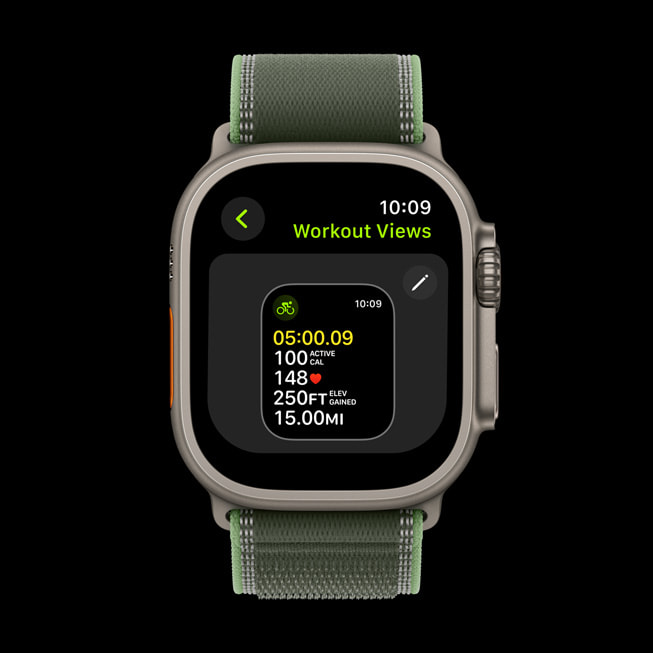 Detailed sports metrics including heart rate zones and elevation on the Apple Watch Ultra 3.
