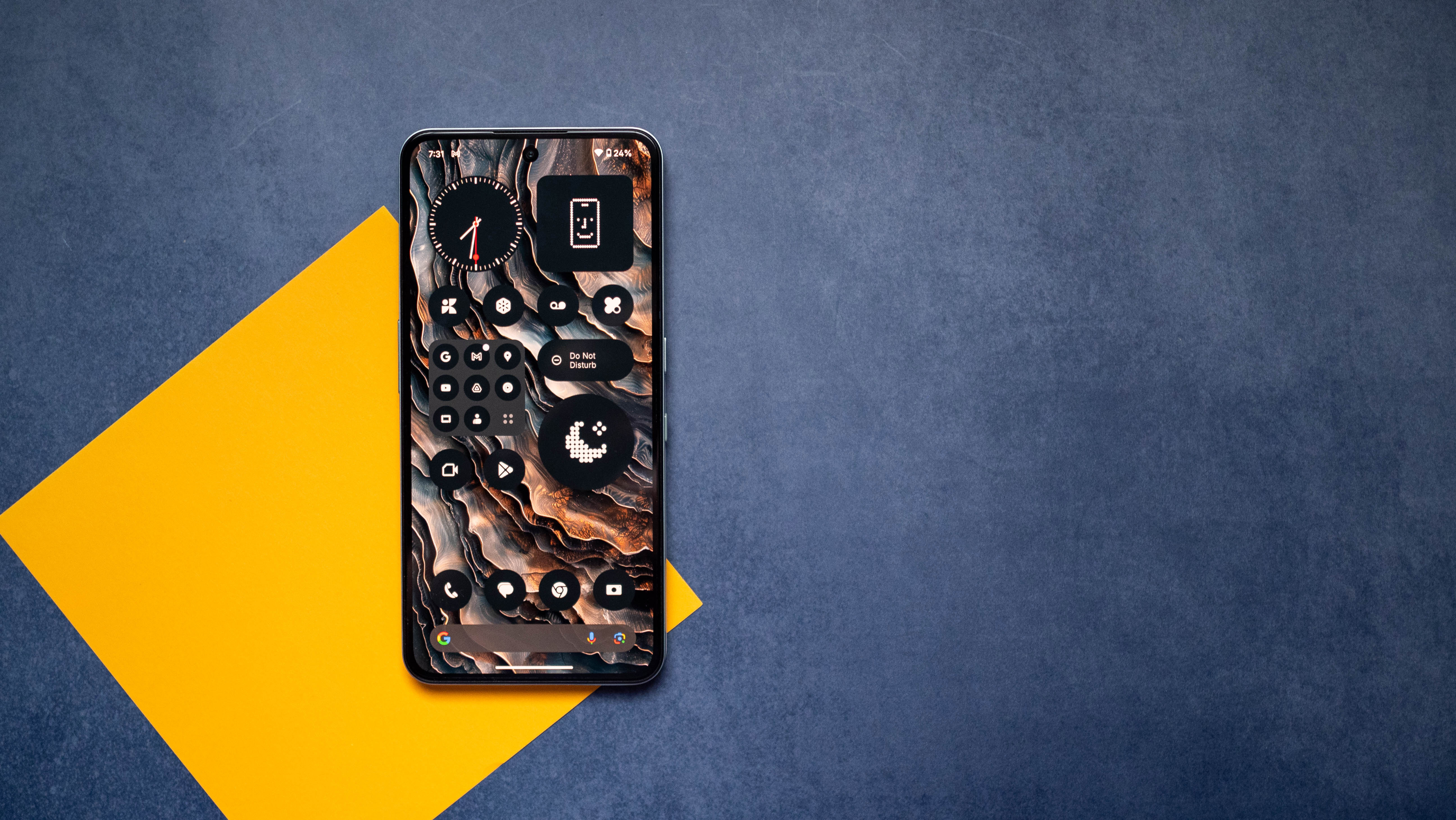 The CMF Phone 2 Pro display showing vibrant colors and thin bezels.