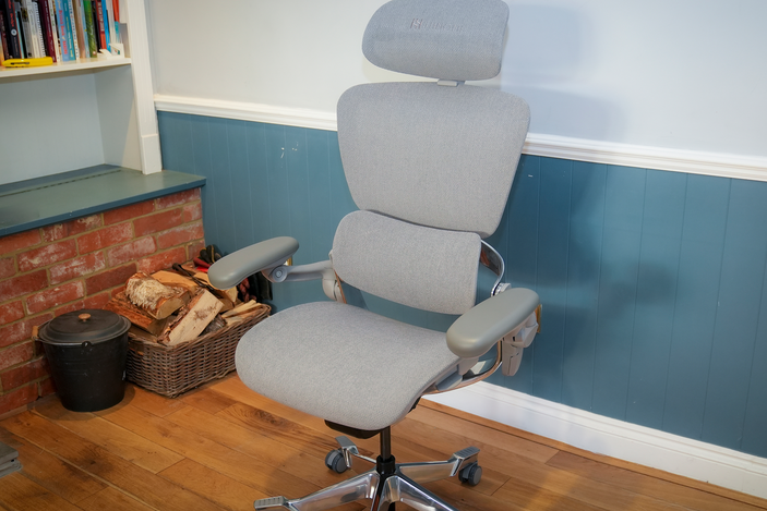 Full view of the Hinomi H2 Pro chair showing various adjustable parts.