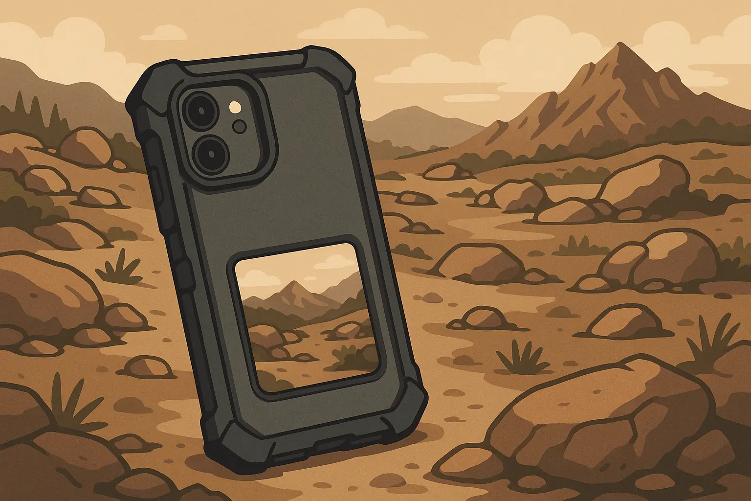 A photographer holding multiple smartphones simultaneously to compare image quality in a real-world setting.