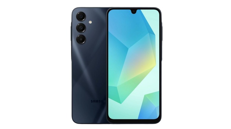 Galaxy A16 rear panel in dark blue